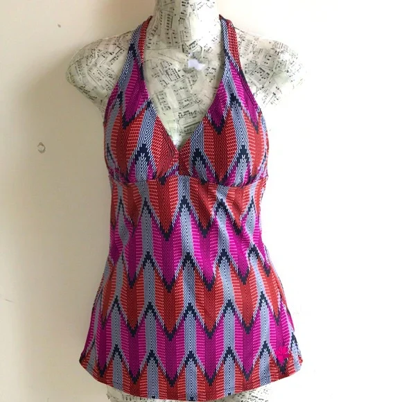 Hepari Swim Nwot Hapari Sz M Tankini Swim Top Halter Tie Back